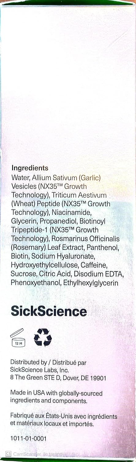SickScience* PowerCycle Exosome Hair Growth Serum - Clinically Advanced Scalp Treatment for Thinning Hair
